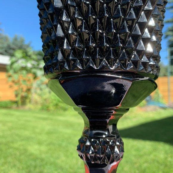 Vintage black glass apothecary jar - Picture 5 of 11